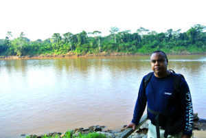 In the Peruvian Amazon. This is an oxbow lake off of the Tambopata river.